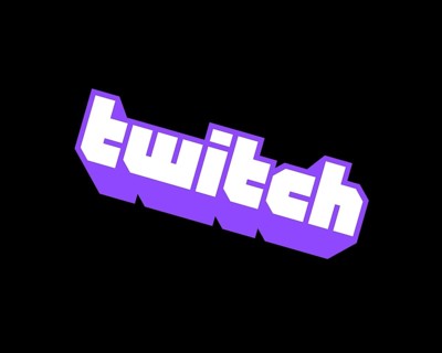 Twitch service, rotated logo