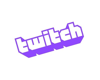 Twitch service, rotated logo
