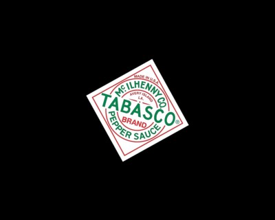 Tabasco sauce, rotated logo