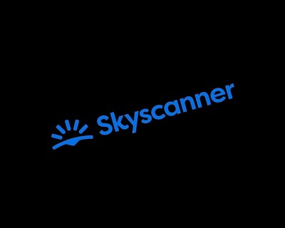 Skyscanner, rotated logo
