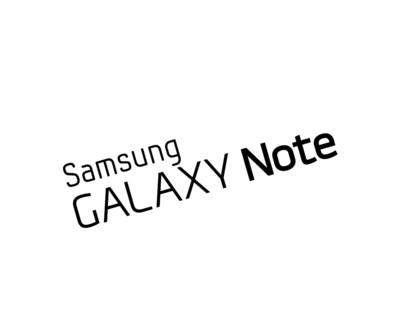 Samsung Galaxy Note original, rotated logo