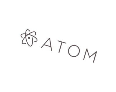 Atom text editor, rotated logo