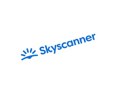 Skyscanner, rotated logo