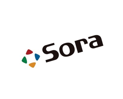 Sora Ltd. rotated logo, white background
