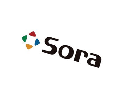 Sora Ltd. rotated logo, white background B