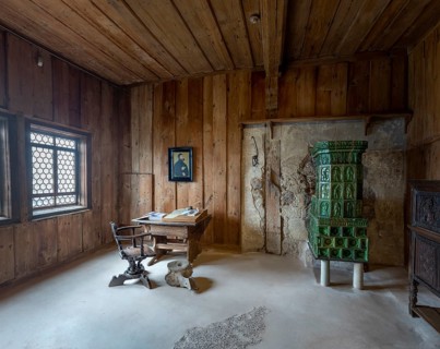 Luther Room at Wartburg Castle. The reformer Martin Luther 1483-1546 stayed at Wartburg Castle 1521-1522 as Junker Joerg and translated the New Testament into German there, Eisenach