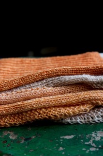 Handwork, knitted wool blanket for a baby