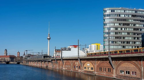 Architecture on the Spree near Jannowitzbruecke, Berlin
