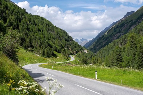 View into the Rofen Gorge in the rear Oetztal, Vent