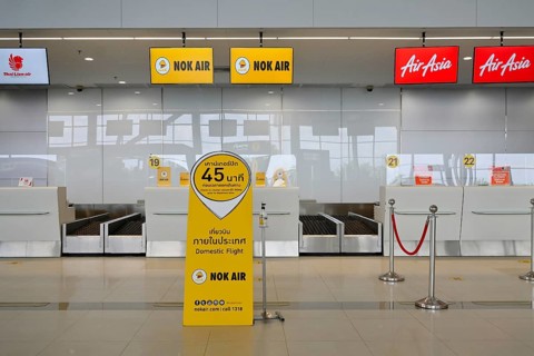 Airport check-in counter Thai Lion Air, Nok Air and Air Asia