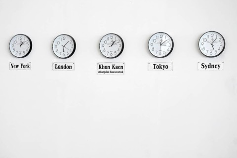 Wall Clocks Cities Time Zones, Khon Kaen