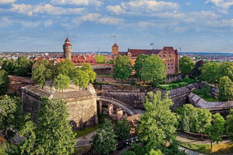 Aerial view from the north, Nuremberg Imperial Castle