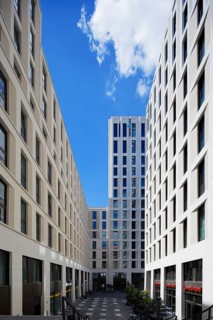 Modern architecture, four-part building ensemble Tafelhof Palais