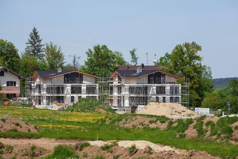 Modern residential building, shell