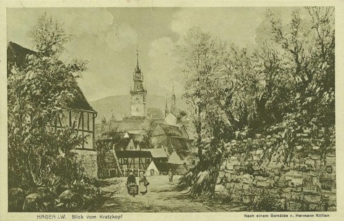 Hagen i. W. View from the scratching head, North Rhine-Westphalia