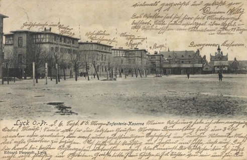 Infantry Barracks in Lyck in East Prussia, formerly East Prussia