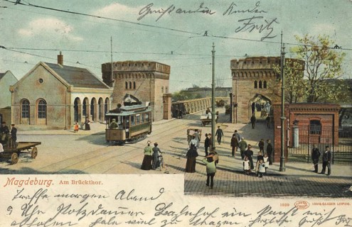 Bridge gate in Magdeburg, Saxony-Anhalt