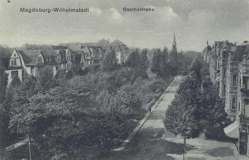 Goethestrasse in Magdeburg Wilhelmstadt, Saxony-Anhalt