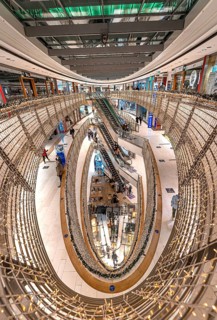 Looking down in the Koenigsbau Passagen shopping centre, Stuttgart