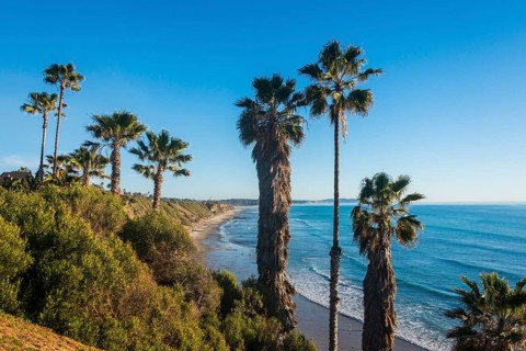 Coast of Cardiff, southern California