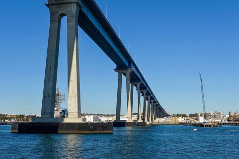Coronado bridge in the harbor of San Diego, California