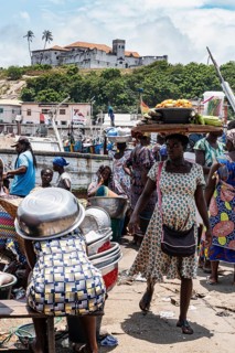 Women, fish seller
