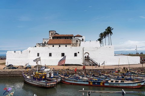 Fishing boats, Elmina Castle
