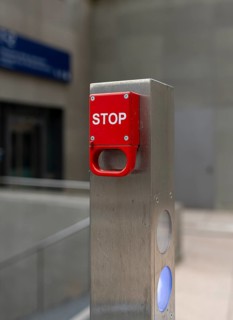 Emergency switch at a railway station, Berlin-Mitte