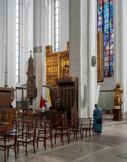 Interior design in the Catholic Church Bazylika Mariacka, Gdansk