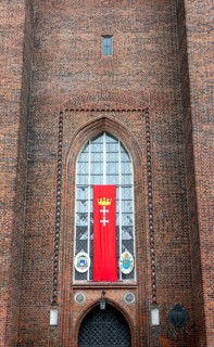 Entrance to the Catholic Church Bazylika Mariacka, Gdansk