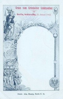 Gruenheide, greeting from the Schuetzenfest 1902
