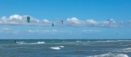Kitesurfer, Fehmarnsund Bridge