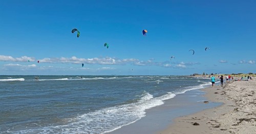 Kitesurfer, Fehmarnsund Bridge