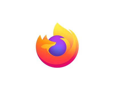 Firefox, rotated logo