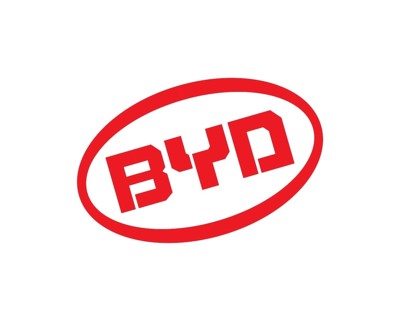 BYD car, rotated logo