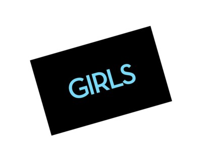 Girls TV series, rotated logo