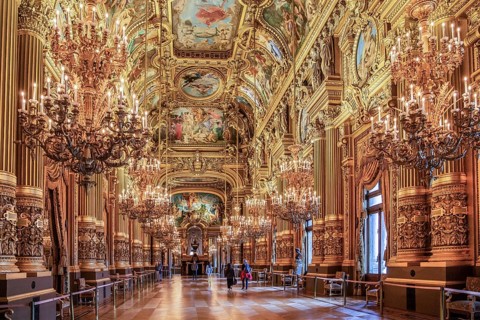Lobby, Grand Foyer of the Opera Garnier at the Palais Garnier