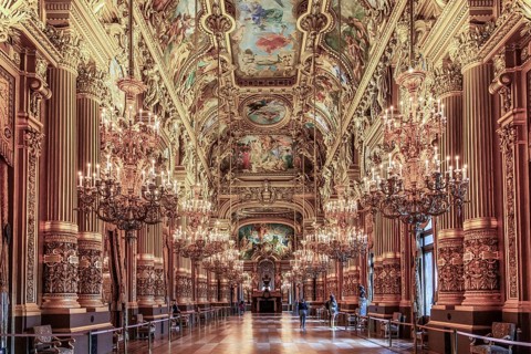 Lobby, Grand Foyer of the Opera Garnier at the Palais Garnier