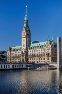 Hamburg City Hall on the Kleine Alster, Hamburg