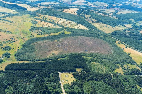 The Black Moor in the Rhoen, aerial photo