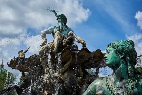 Figure of a woman, depicting the river Rhine