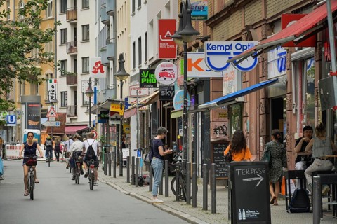 Street scene, passers-by