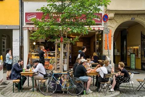 Street cafe, snack bar
