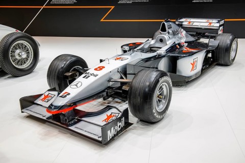 Historic F1 Formula 1 Mercedes Silver Arrow racing car of Mika Haekkinen, Messe Techno Classica