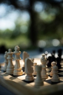 Chess game, wooden pieces