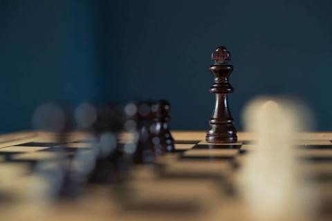 Chess set, wooden pieces