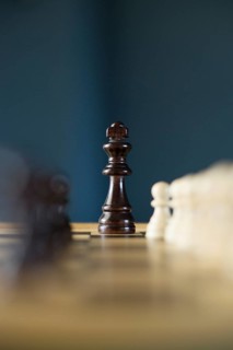 Chess set, wooden pieces