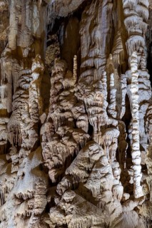 Stalactites in the Katerloch stalactite cave