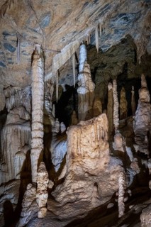 Stalactites in the Katerloch stalactite cave
