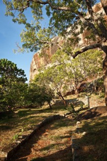 Pathway to Sigiriya rock. Sri Lanka